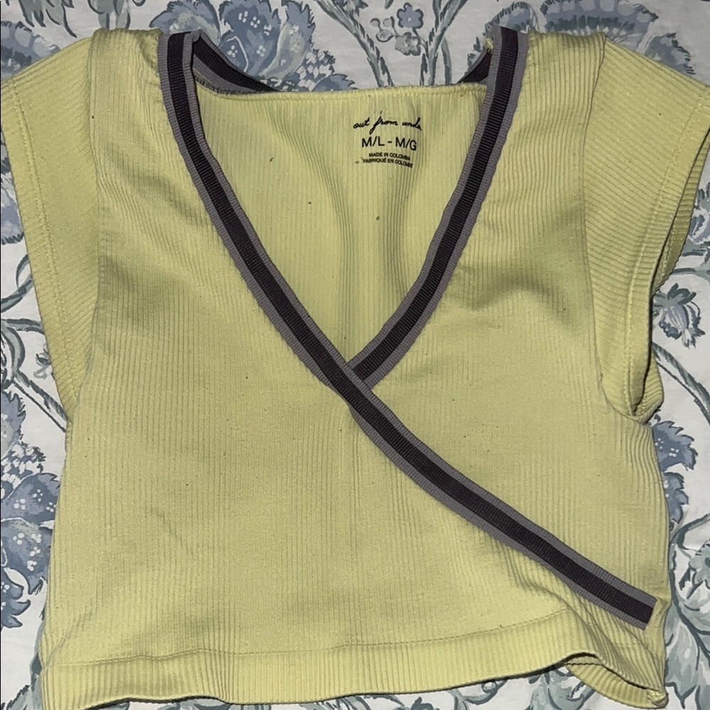 Urban outfitters cropped tank top yellow and purple crop top